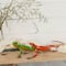 Set of 2 Eclectic Multi Colored Metal Lizard Sculpture 23" x 4"